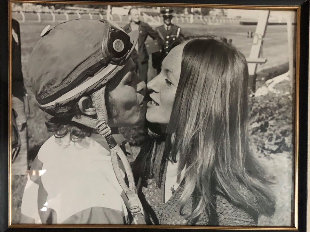 Former jockey Robin Platts and wife Deb celebrate their Golden Anniversary at Woodbine where it all began. (Supplied photo)