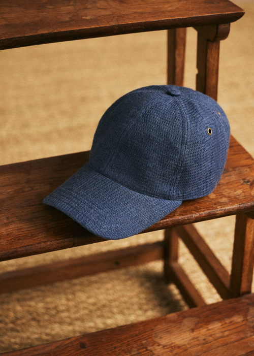 Octobre Editions - Casquette Chase waffle Bleu chiné
