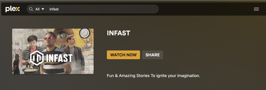 INFAST LAUNCHES ON PLEX