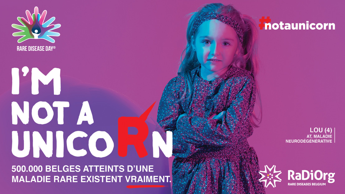 Communiqué de presse : Avec la campagne #notaunicorn, RaDiOrg offre un visage aux patients atteints d'une maladie rare