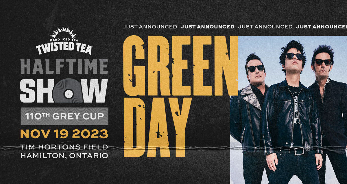 International punk rock stars, green day twisted rock music in the gray teacup halftime stage
