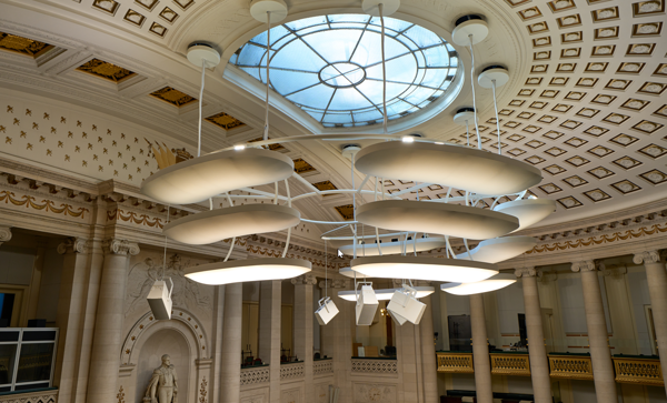 PWL lights up Belgian Parliament with acoustic chandelier