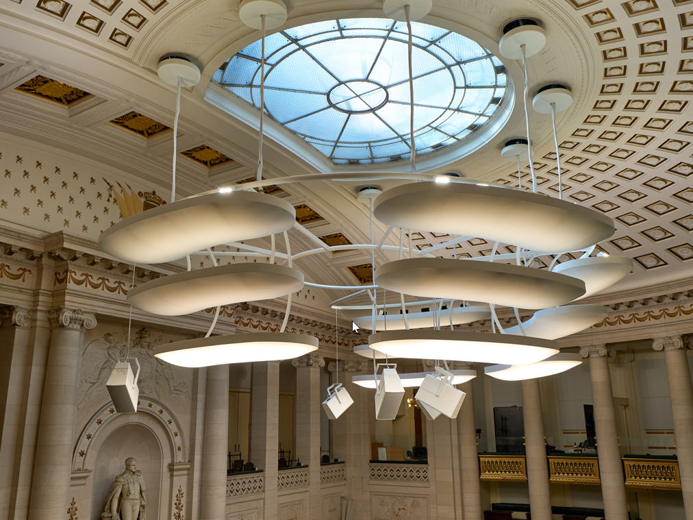 PWL lights up Belgian Parliament with acoustic chandelier