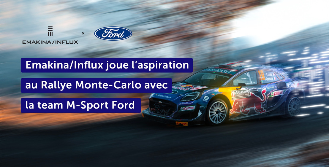 Emakina/Influx joue l’aspiration au Rallye Monte-Carlo avec la team M-Sport Ford