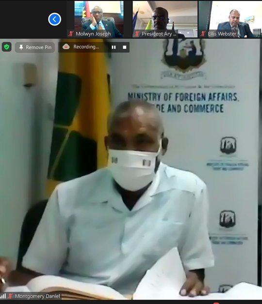 Hon. Montgomery Daniel, Deputy Prime Minister of Saint Vincent and the Grenadines.