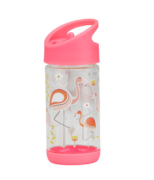 SugarBooger handige flip & sip tritan drinkfles Flamingo - €15,95