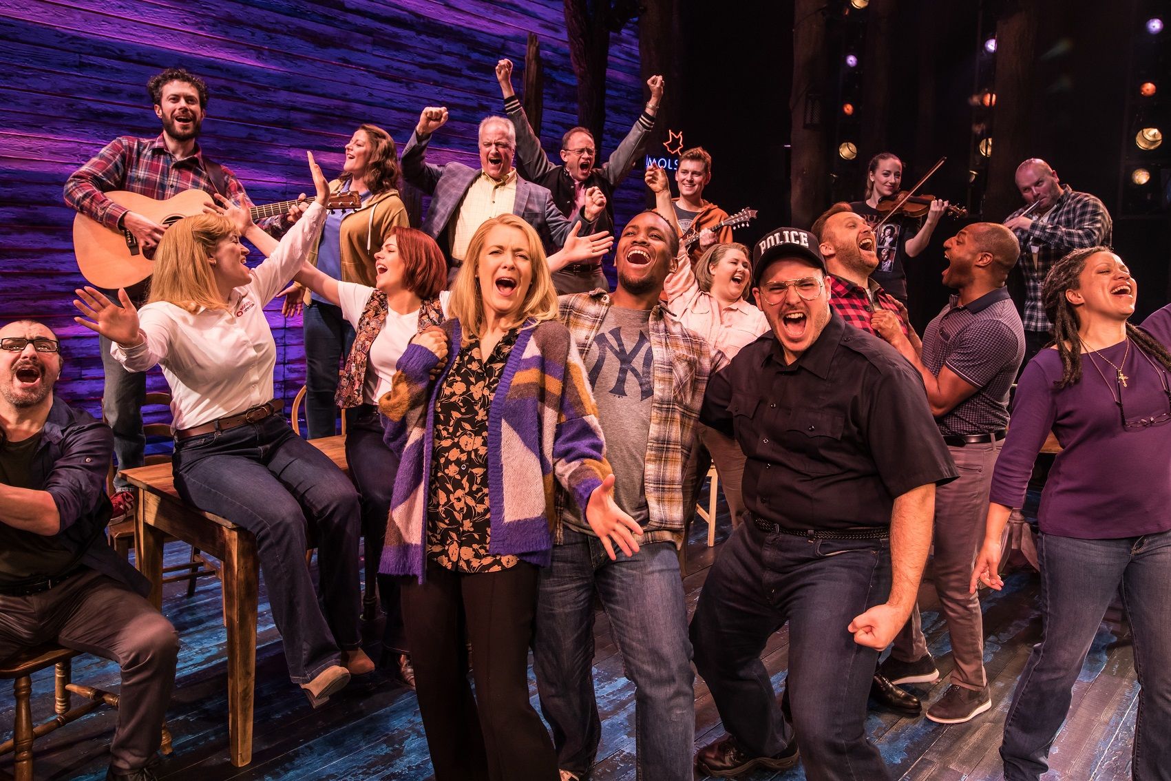 Sennheiser’s SK 6212 bodypack transmitter achieves theatre’s holy grail of invisibility for the Come from Away cast (Picture credit: Matthew Murphy)