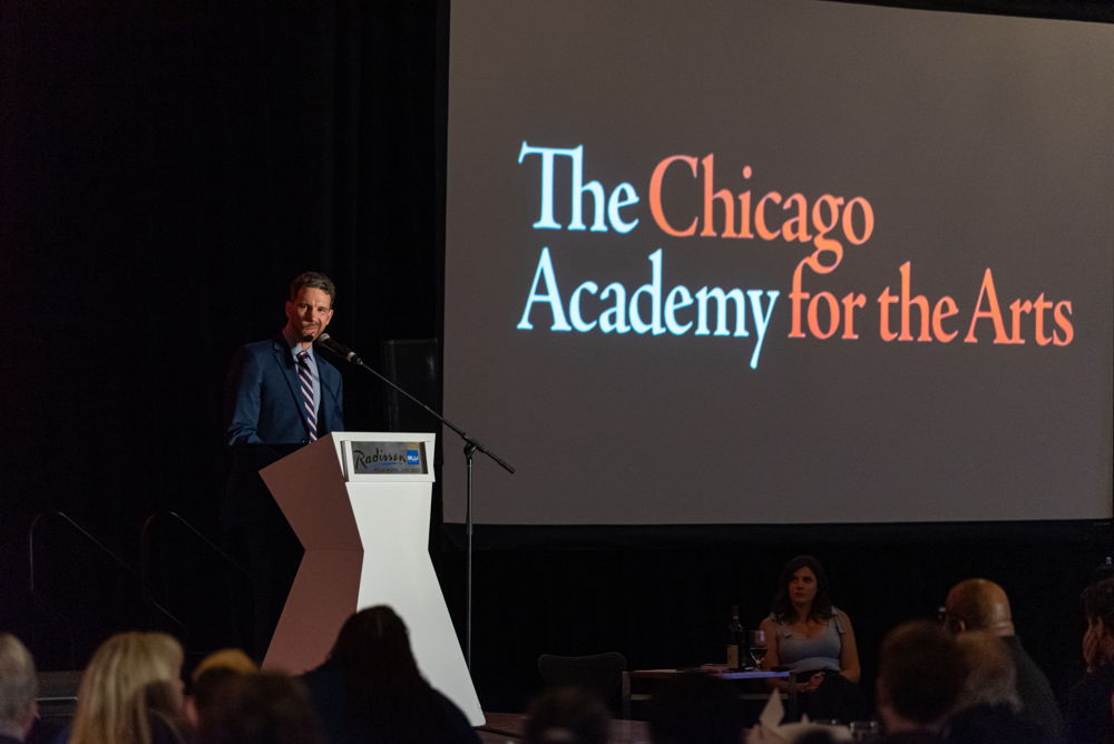 Chicago Academy for the Arts Head of School Jason Patera thanks 40th Anniversary Gala guests for their continued support. Mr. Patera is recovering from surgery to remove a brain tumor. | ChicagoAcademyForTheArts.org