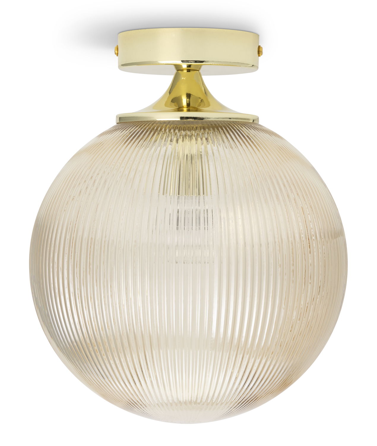 Habitat Ribbed Glass Globe Ceiling Light Champagne, 2155221, £50.00 (1)