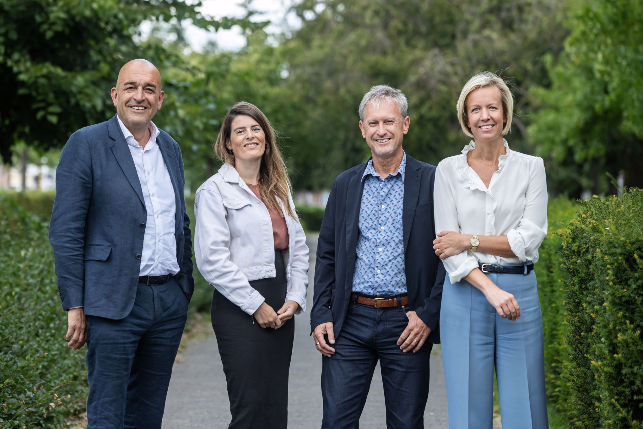 V.l.n.r. Kris Claes (gedelegeerd bestuurder Voka-KvK Vlaams-Brabant), Marjon Lepage (Senior Manager Client Services & Strategy bij Sylvester), Geert Vanoverschelde (CEO Sylvester), Lies Vandiest (Coördinator Netwerken, Communities, Partnerships bij Voka-KvK Vlaams-Babant)