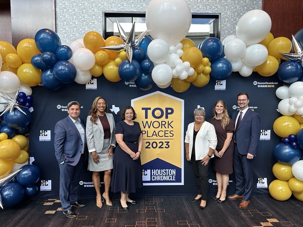 Pictured above left to right: Wellby Financial SVP of Engagement and Development, Andy Simescu; Chief Retail Officer, Monique Gunter; VP of Human Resources, Dianne Mitchell; Board of Directors Chair, Deborah Conder; VP of Marketing & Communications, Jennifer Carson; and President & CEO, Marty Pell.