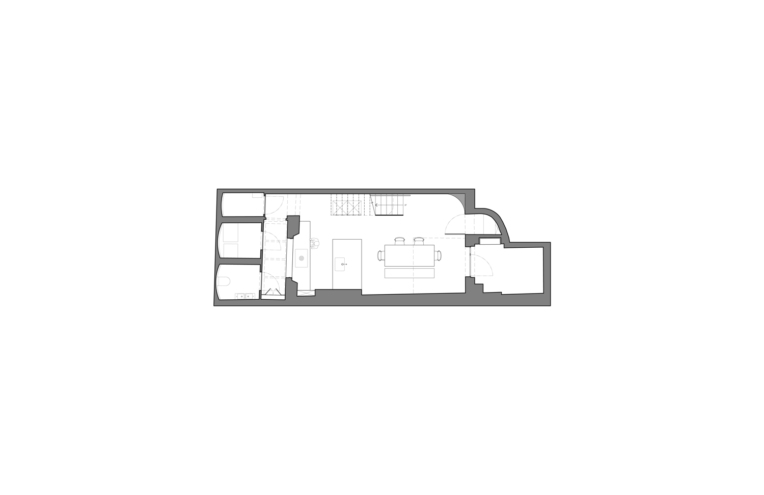 Basement floor plan, courtesy of Architensions
