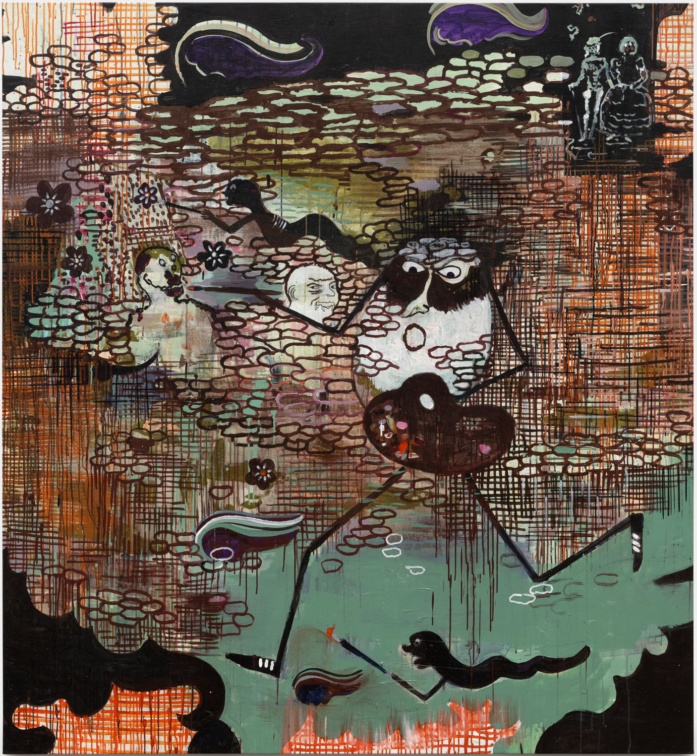 Hélène Delprat, 'Autoportrait en peintre pressé,' 2024