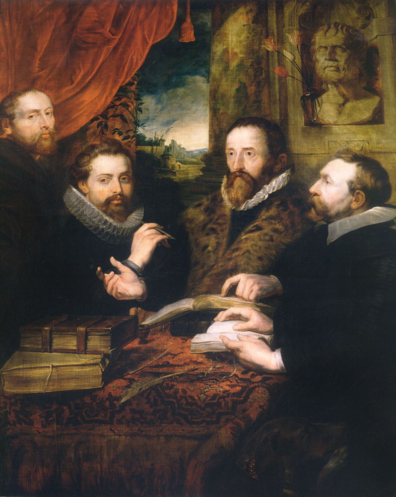 copie naar Peter Paul Rubens, De vier filosofen, 1600 - 1699, Museum Plantin-Moretus
