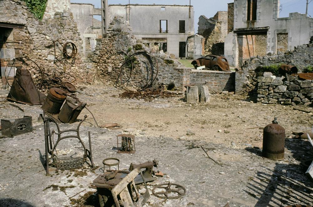 AKG822551 Partial view of the destroyed Oradour, which has been maintained as a memorial. ©Jacqueline Guillot / akg-images