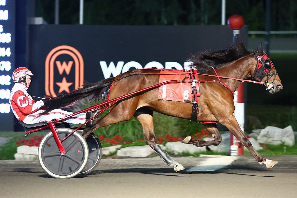 Righteous Resolve winning the Champlain on Thursday. (New Image Media)