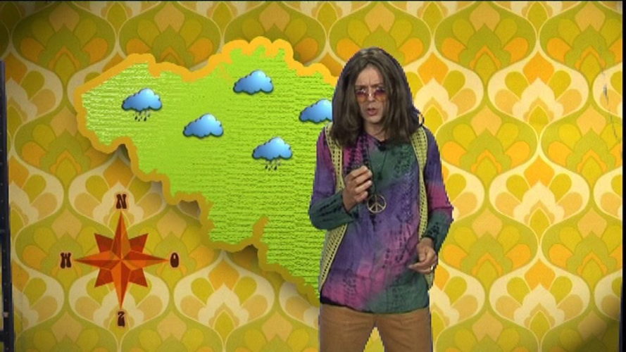 Frank in sixties-look nav de VRT Taaldag 2009