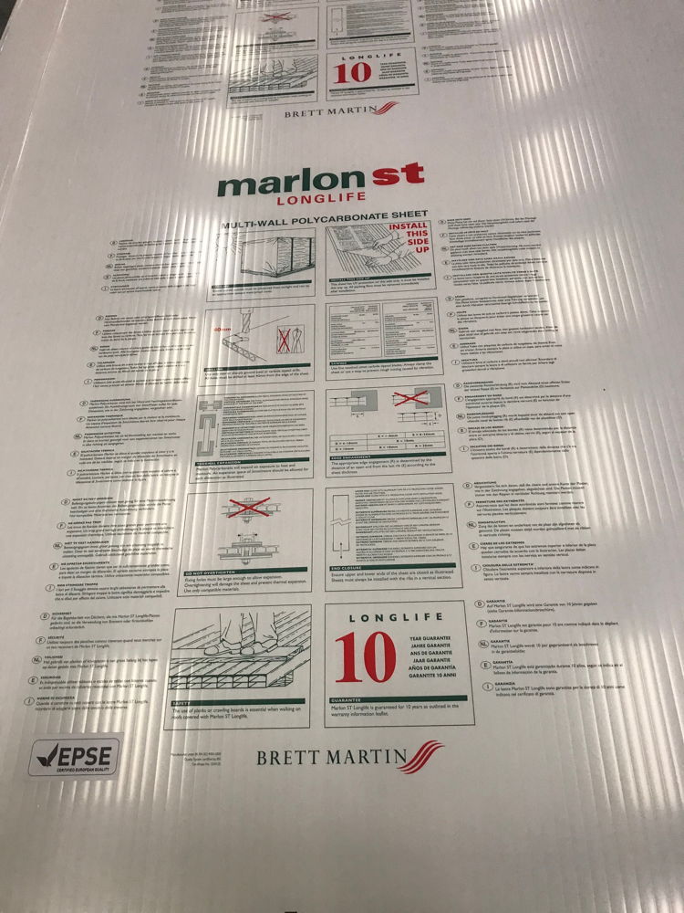 Quality Label on MW-sheet (Brett Martin)