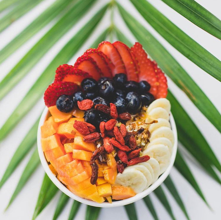 Baya Bowls popular açaí bowl with toppings from local Maui farmers