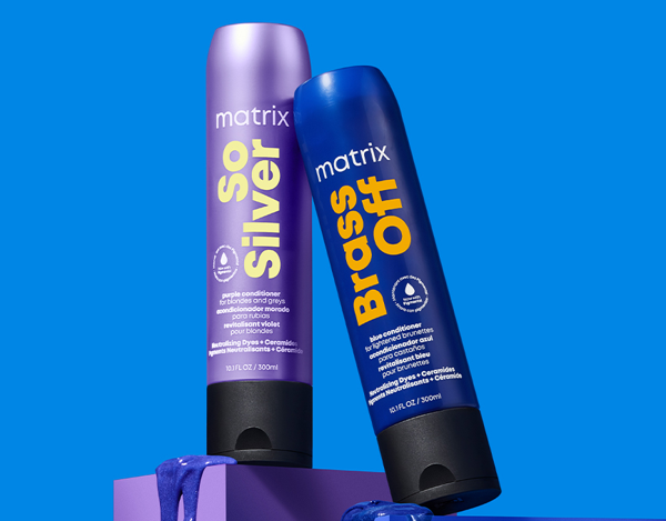 NOUVEAU - Matrix lance les après-shampooings pigmentés Brass Off et So Silver