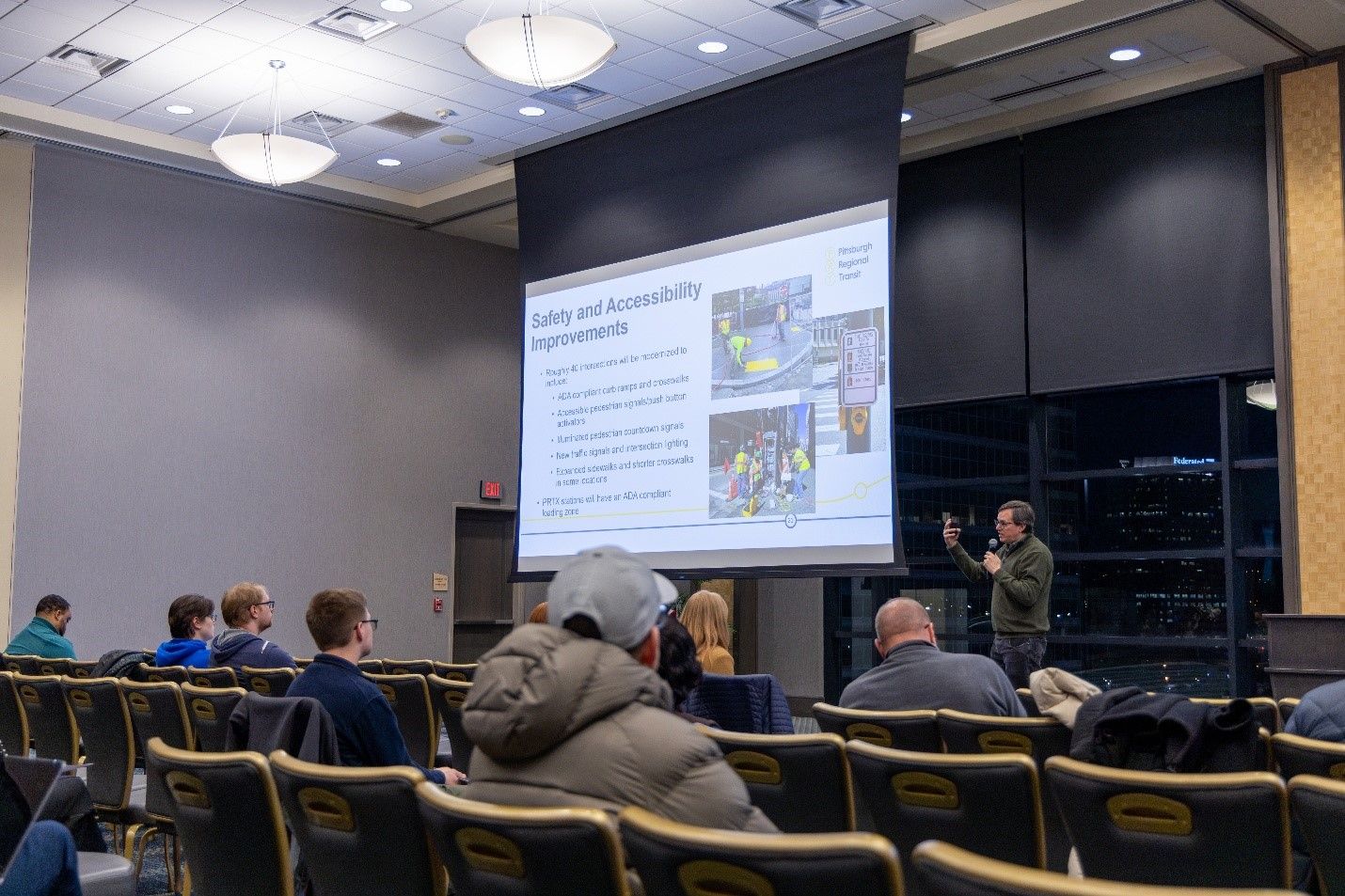 Steve Auterman, Senior Project Manager from the City of Pittsburgh’s Department of Mobility and Infrastructure, at Duquesne University