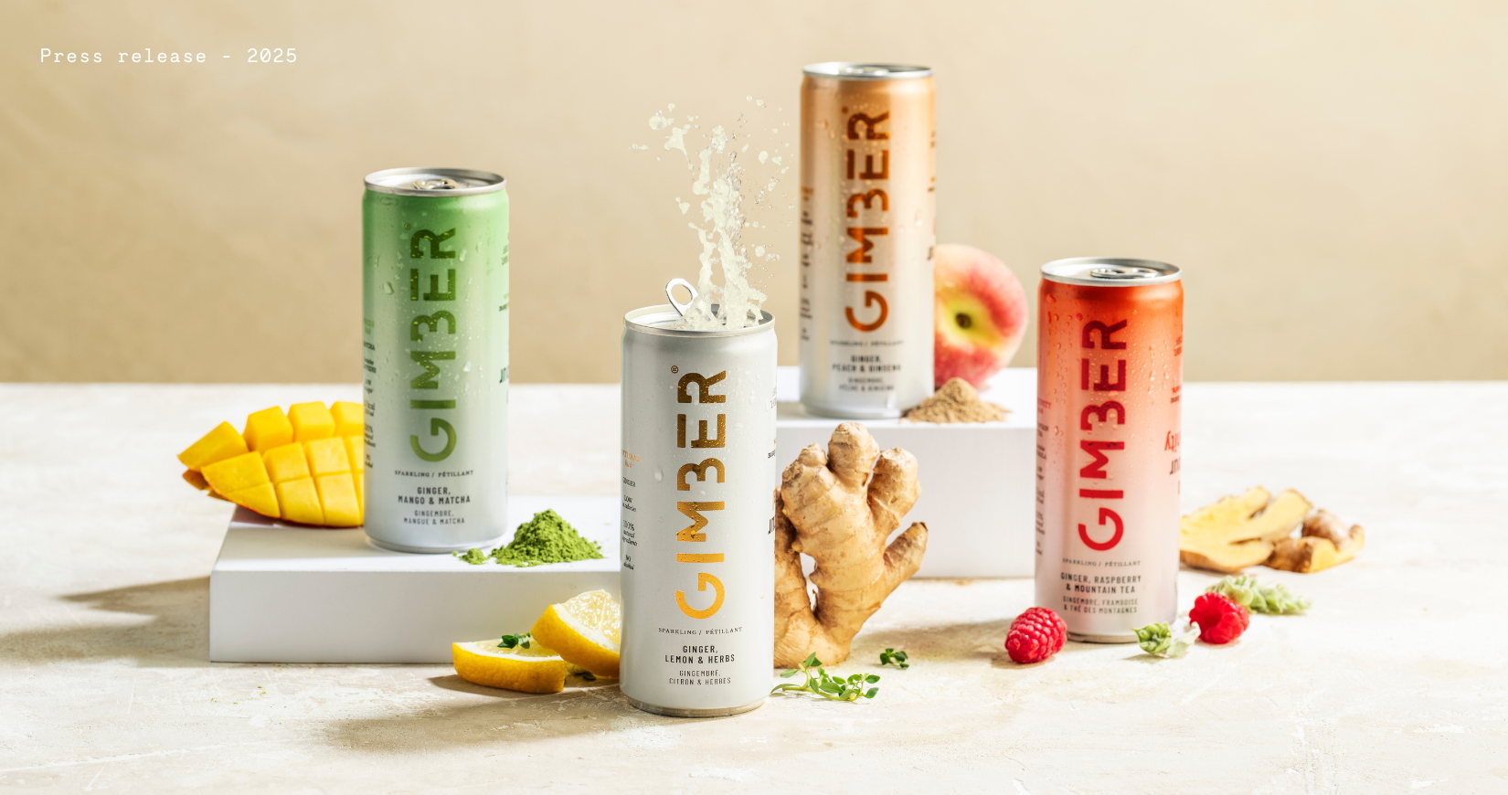 GIMBER dévoile 3 nouvelles saveurs Ready.To.Drink pour un boost naturel 