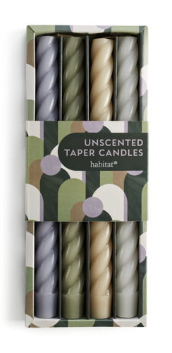 Habitat Twisted Unscented Candles 4 Pack, £8