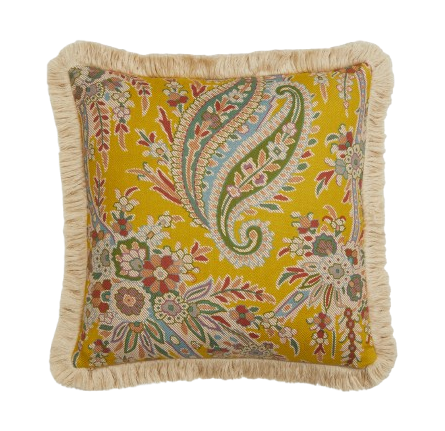 Palm Willow 45 x 45cm Cushion - Yellow, £195, by Liberty | www.libertylondon.com Palm Willow 45 x 45cm Cushion - Yellow, £195, by Liberty | www.libertylondon.com