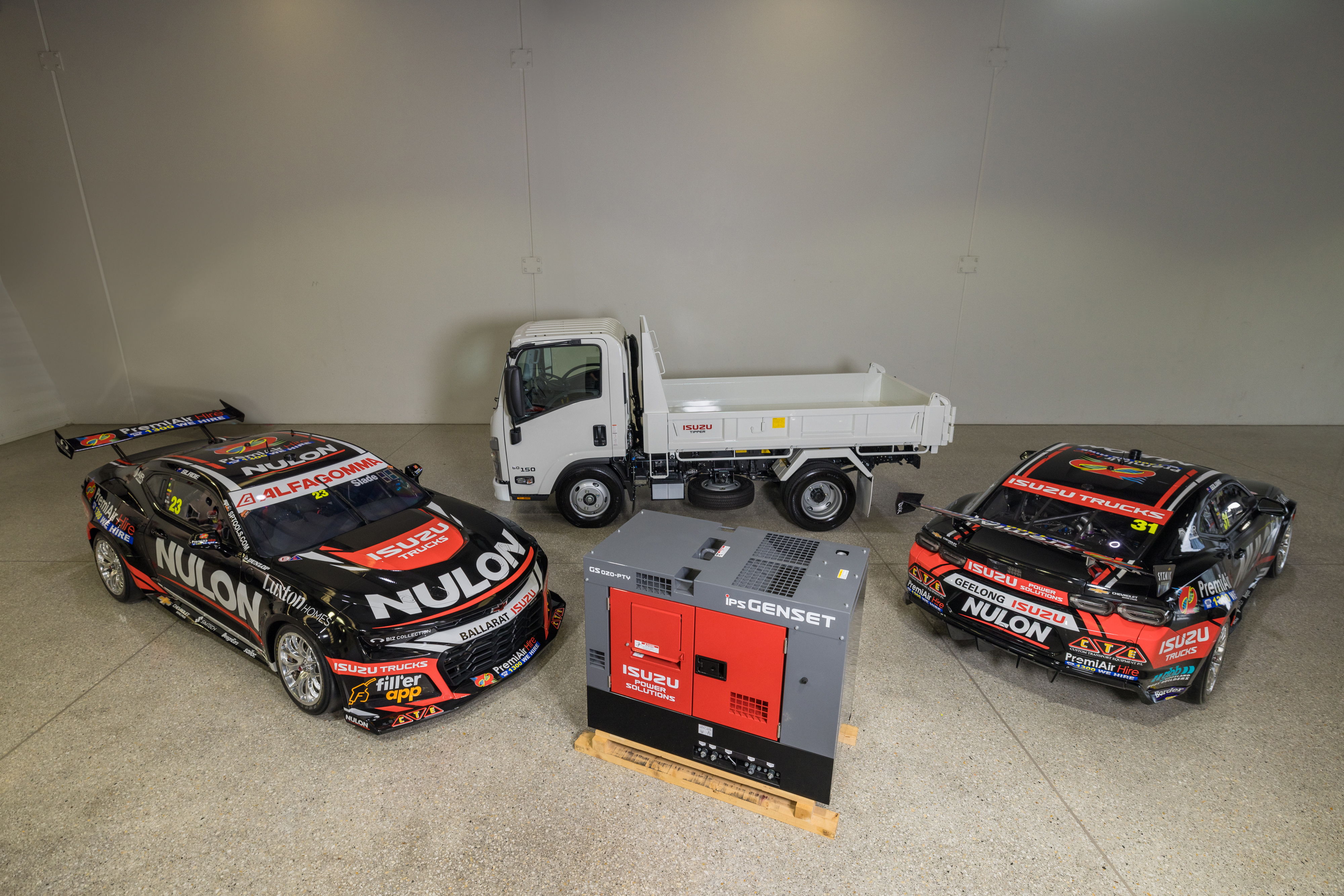 Isuzu's sponsorship includes both truck and power solutions branding