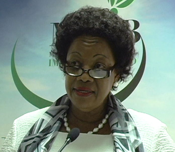 Hon. Yolande Bain Horsford, Minister for Agriculture, delivers remarks.
