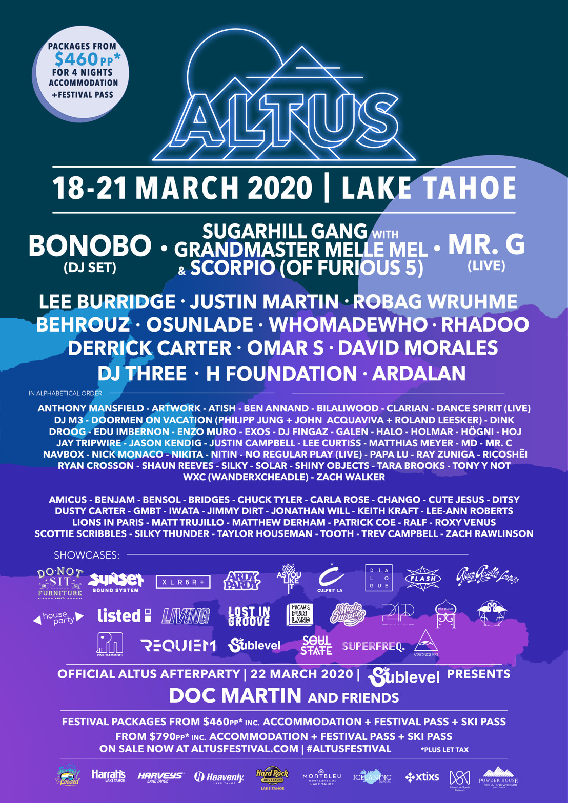 Inaugural Altus Festival Announces Phase Two Lineup for Full-Package, Music, Mountain + Adventure Experience March 18-21, South Lake Tahoe, CA/NV