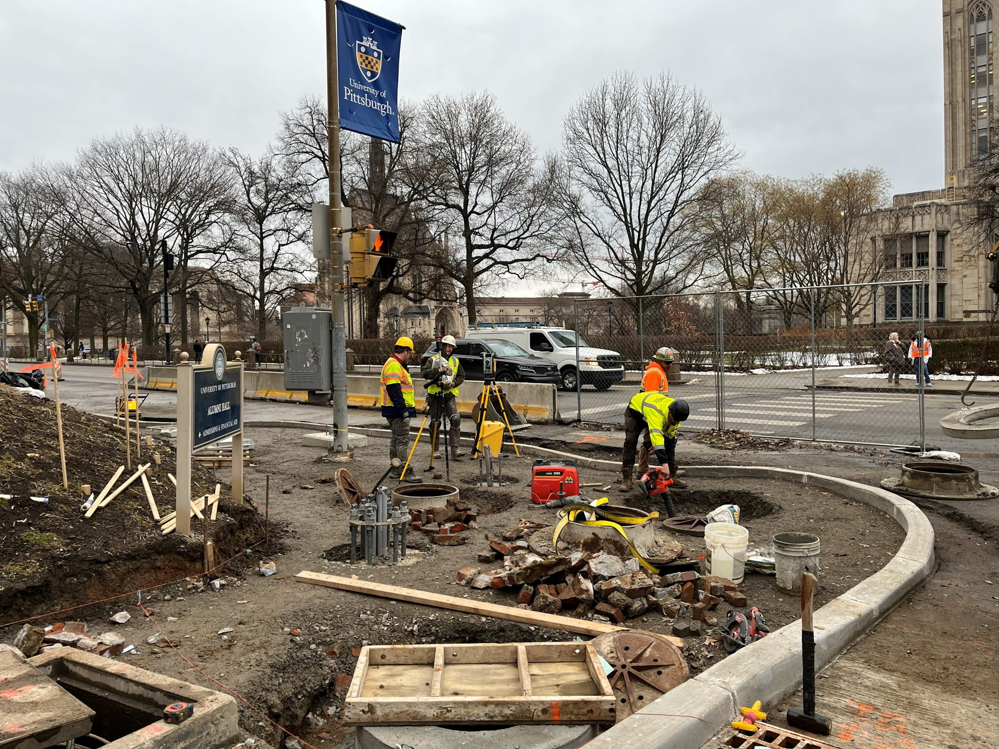 Excavation was recently performed at Fifth and Lytton avenues Excavation was recently performed at Fifth and Lytton avenues