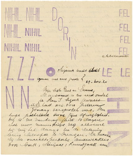 Brief van Oscar Jespers aan Paul van Ostaijen, 29 november 1920