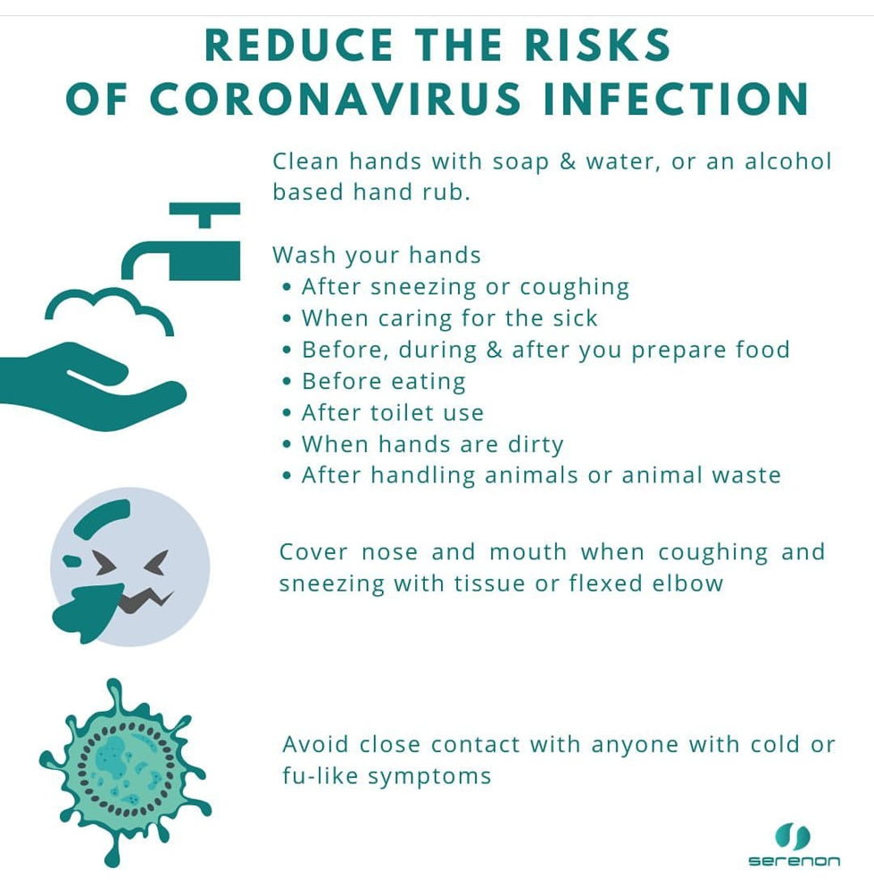 Reduce your risk of coronavirus infection