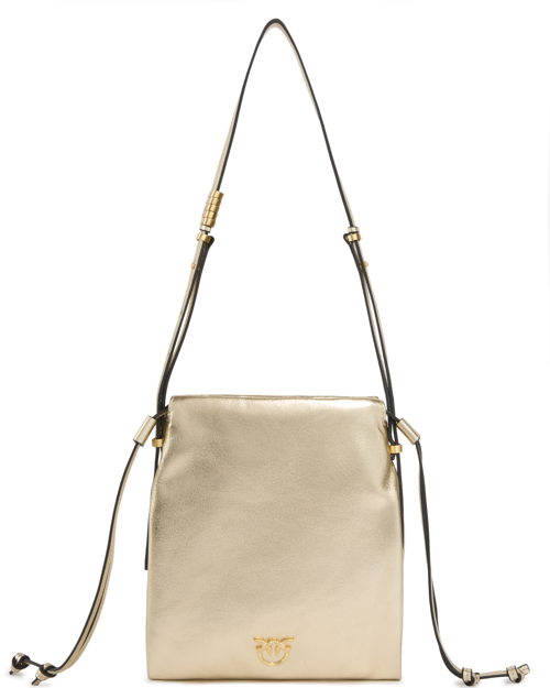 PINKO FW25 SLOUCHY MINI METALLIC SUEDE EUR340