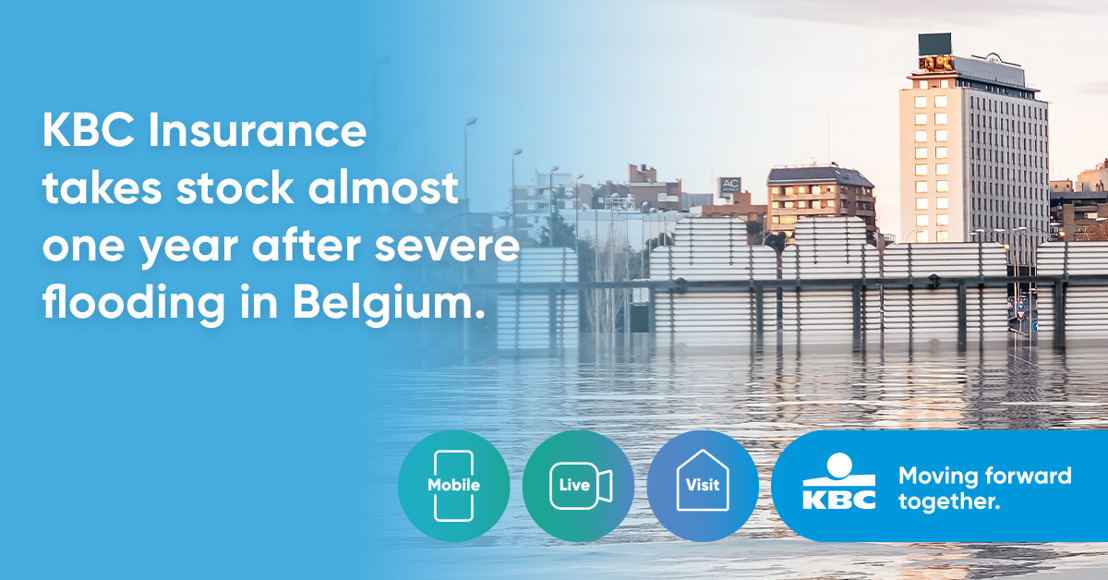 KBC Insurance takes stock almost one year after severe flooding in Belgium.