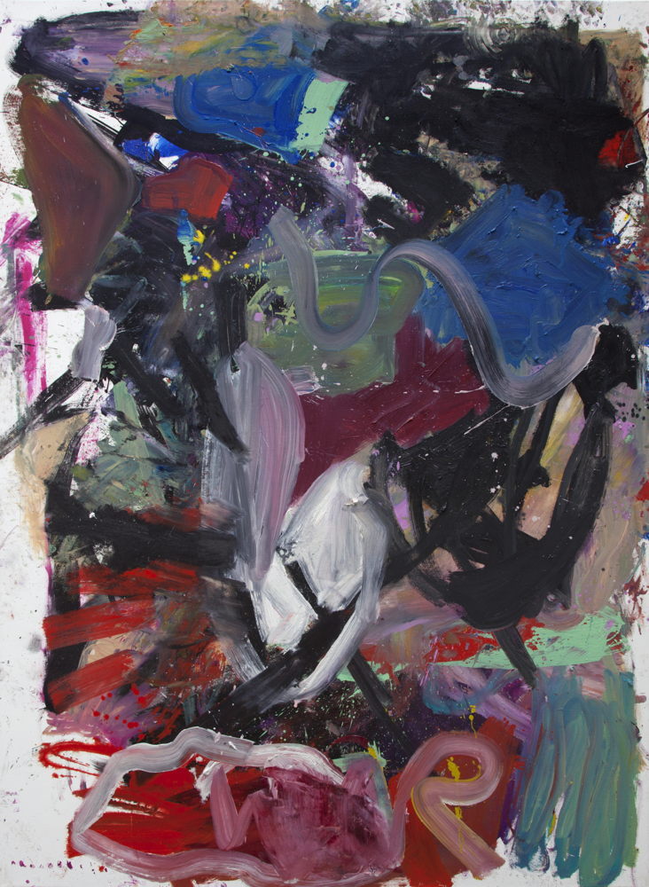 ANKE WEYER, 
Totally Dark, 2017.
Oil and acrylic on canvas. Courtesy Tim van Laere Gallery, Antwerp.