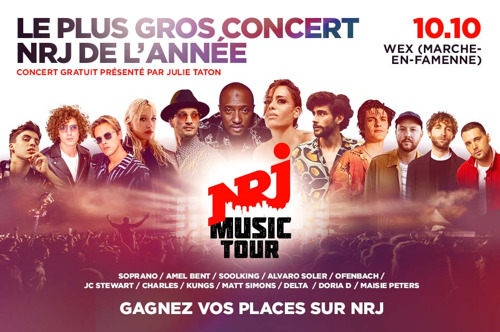 Le « NRJ Music Tour » revient en Belgique !