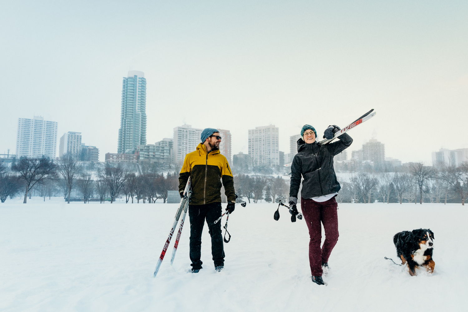 In de River Valley van Edmonton kan je talloze winterse activiteiten ondernemen, waaronder langlaufen. (Credit: EEDC)