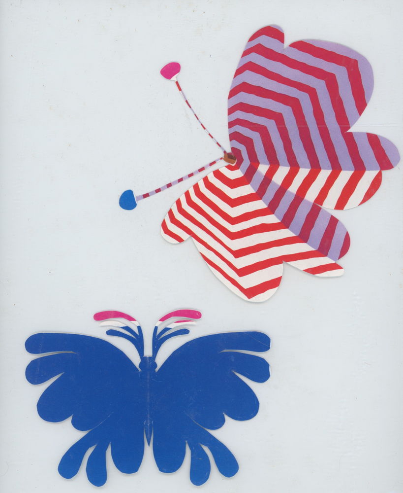 Butterflies, #70, 71, 1994, Lucia Eames. Hand cut work and Image © 2022 Eames Office, LLC dba Lucia Eames Archives.