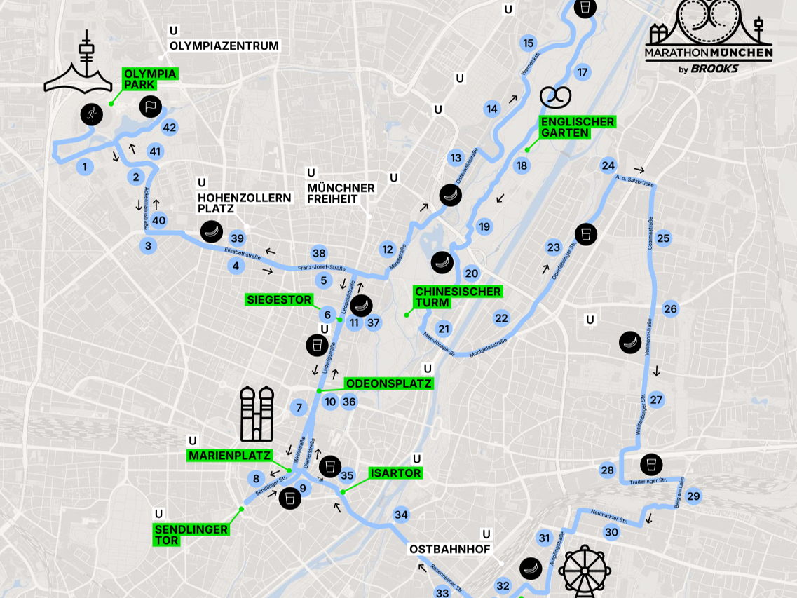 Jetzt online: Alle Details zu den Strecken beim MARATHON MÜNCHEN by Brooks 