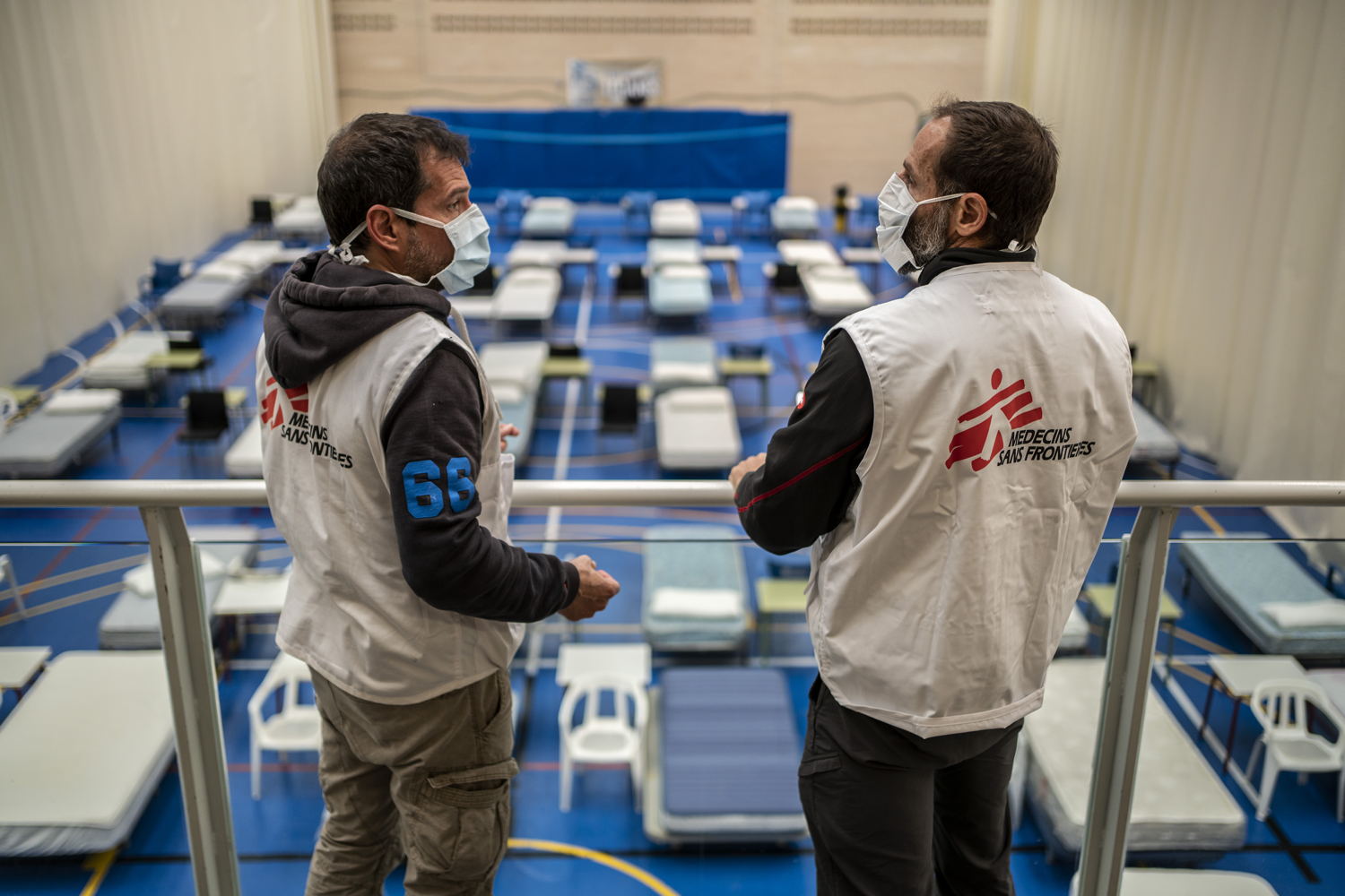 In the hospital built by MSF to treat people sick with coronavirus in Leganes, Spain. Credit Olmo Calvo/MSF, 25 March, 2020