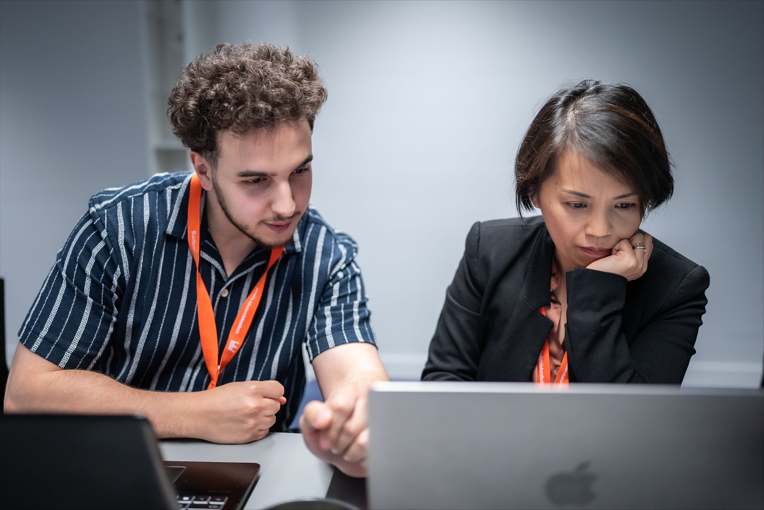 Zakaria and his teammate at the Hackathon