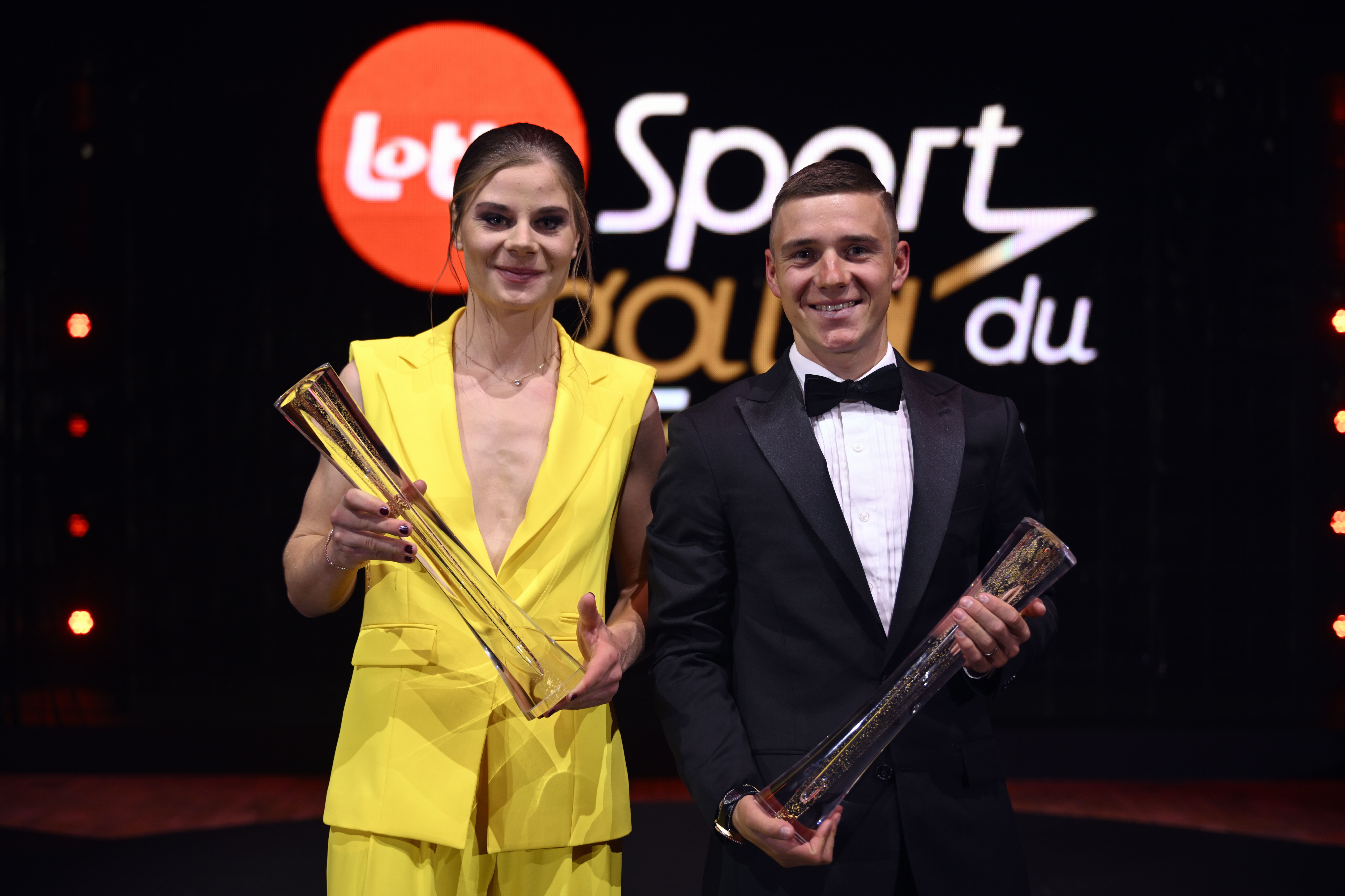 Lotte Kopecky and Remco Evenepoel at the Belgian Sports Gala © BELGA PHOTO LAURIE DIEFFEMBACQ