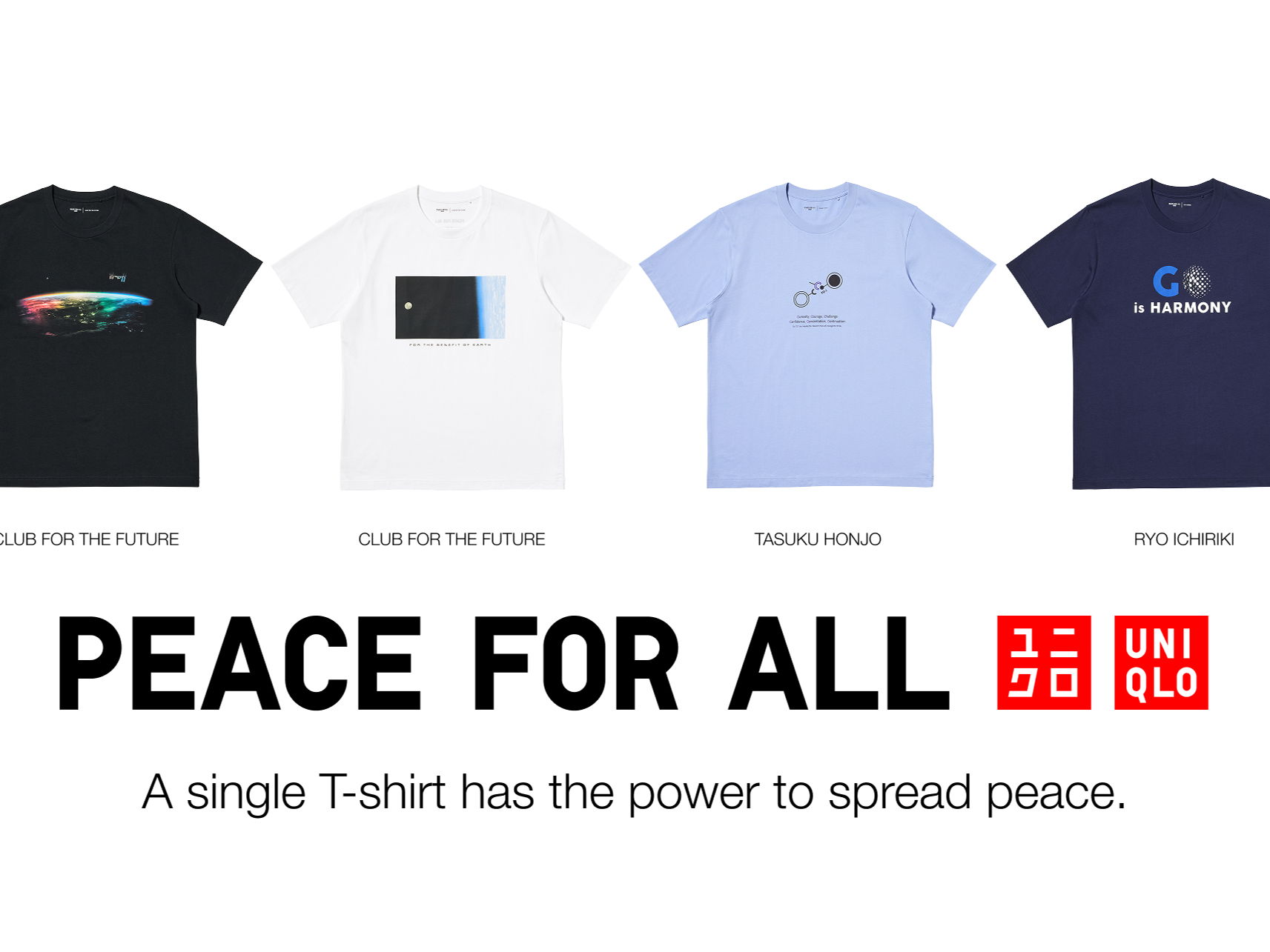 UNIQLO annonce quatre nouveaux modèles dans le cadre du projet de T-shirts caritatifs PEACE FOR ALL, disponibles à partir du 25 septembre