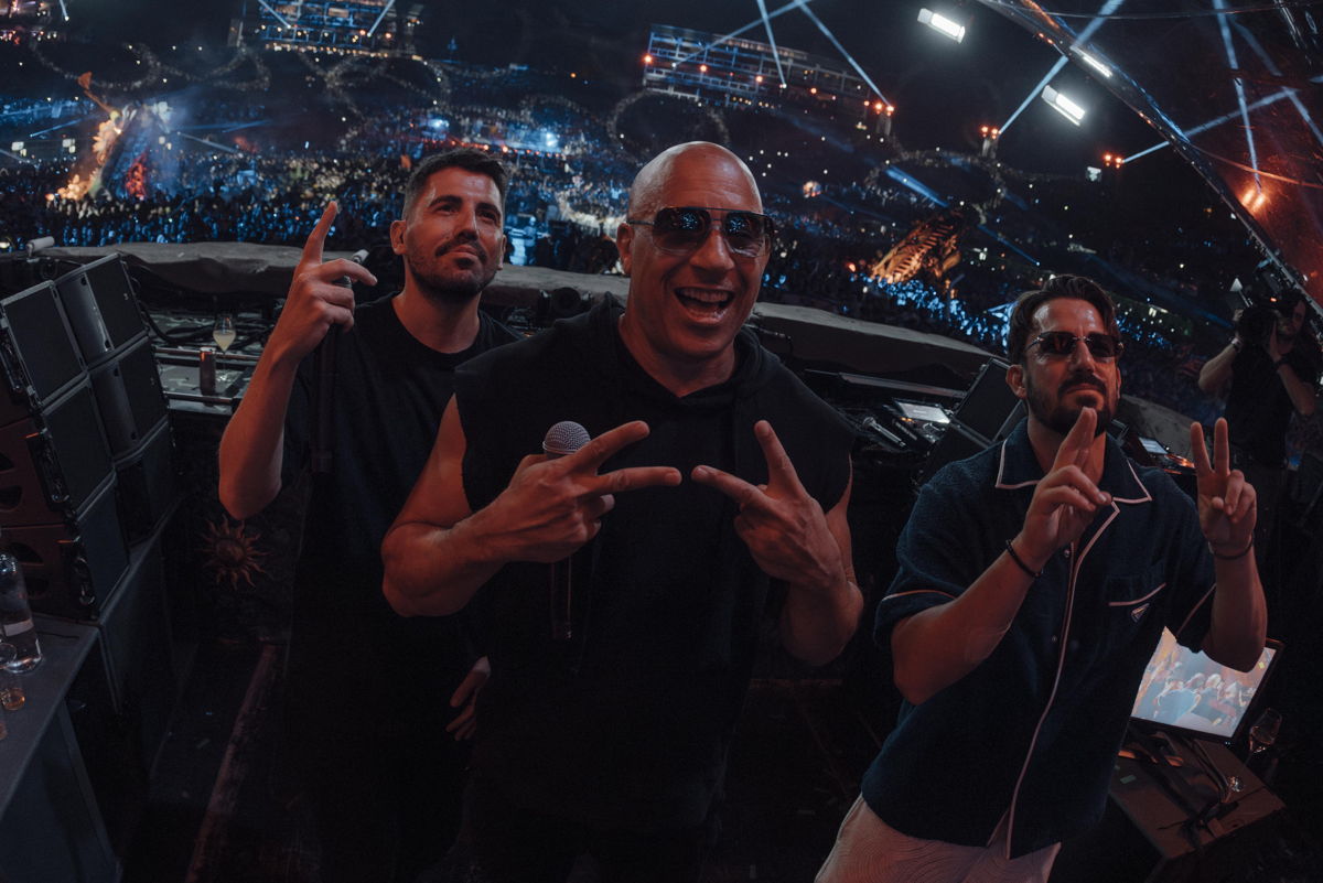 Dimitri Vegas, Like Mike, and Vin Diesel at Tomorrowland Belgium, Week 1