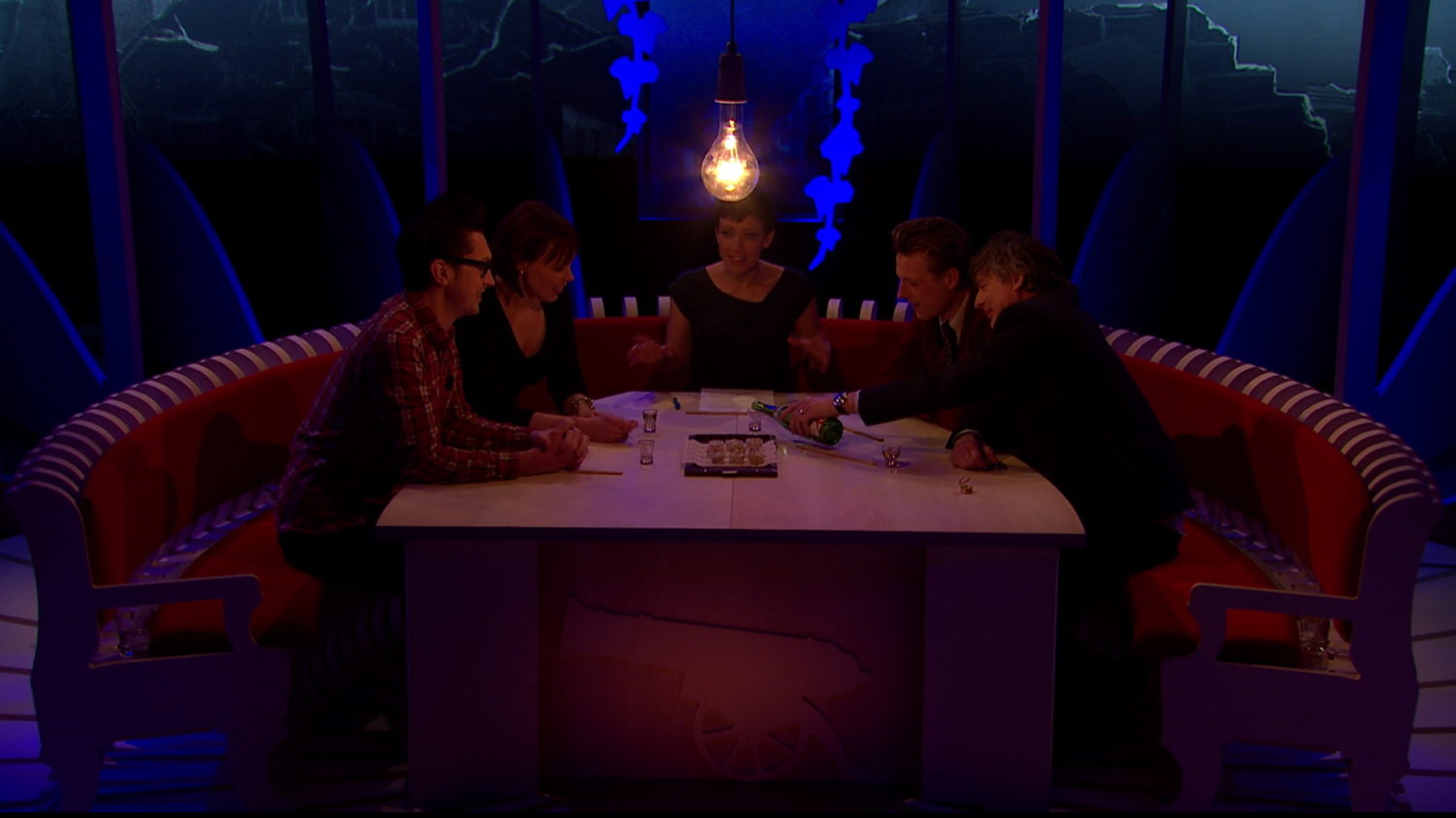 Steven Van Herreweghe, Liesa Naert, Sofie Lemaire, Bent Van Looy en Kamagurka