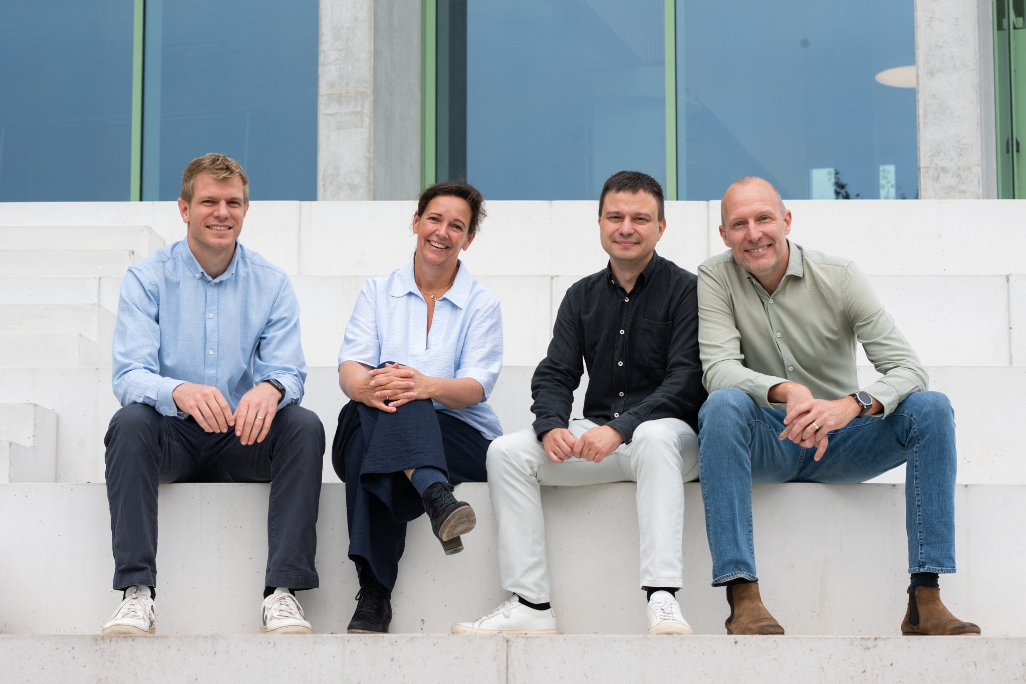 Founders Mathieu Rabaey, Veronique De Vroey, Jan Van de Velde and Tony Montoye. (copyright SpectaCell/Ine Dehandschutter) Founders Mathieu Rabaey, Veronique De Vroey, Jan Van de Velde and Tony Montoye. (copyright SpectaCell/Ine Dehandschutter)