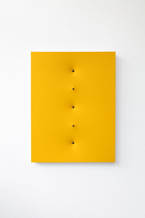 Keisuke Matsuura, Jiba-gpg18, 2019. Magnet, acrylic, iron turnings on canvas.