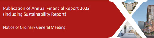 Publication of Annual Financial Report 2023 (including Sustainability Report)